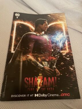 DC Shazam Poster - Red, Gold & Blue Hero Artwork